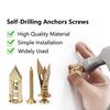Self Drilling Anchors Screws, Self Drilling Drywall Anchors and Screws Kit for Wet and Fix Drywall Anchor Repair Tools for Fixing Garden Statue