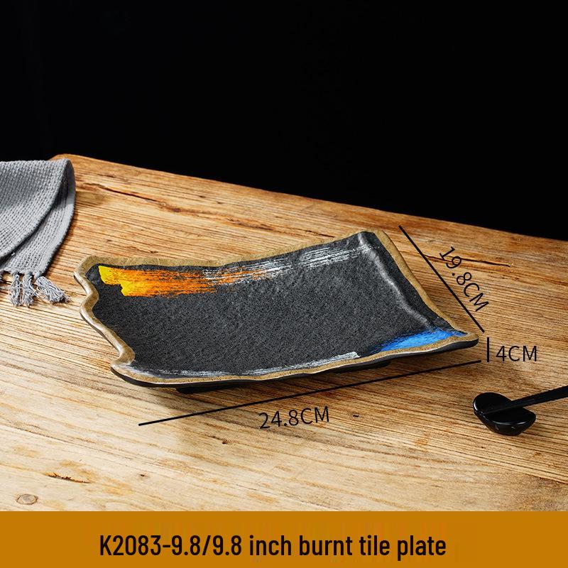 Melamine Sushi & Yakiniku Plate: Japanese Restaurant Tableware for BBQ & Hot Pot