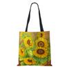 Sunflower Flowers Women Shoulder Bag Shopper Canvas Casual Grocery Handbag 2022 Print Painting Vintage Large Capacity Tote Books