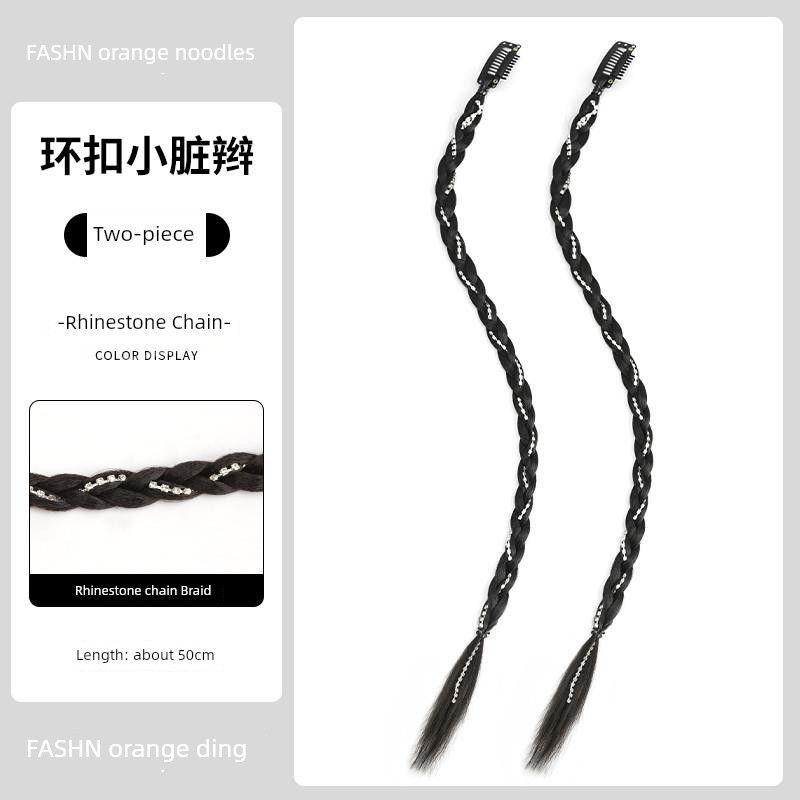 False Braids Children's Sexy Ponytail Cable Stitch Long Braid Hair Accessories Net Red Braid Buckle Dreadlocks Boxing Braid Modeling