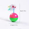 Cat Toys: Tumbler Mouse, Self-Play Feather Teaser Wand - Interactive Kitten Chew Chase Toys for Indoor Cats