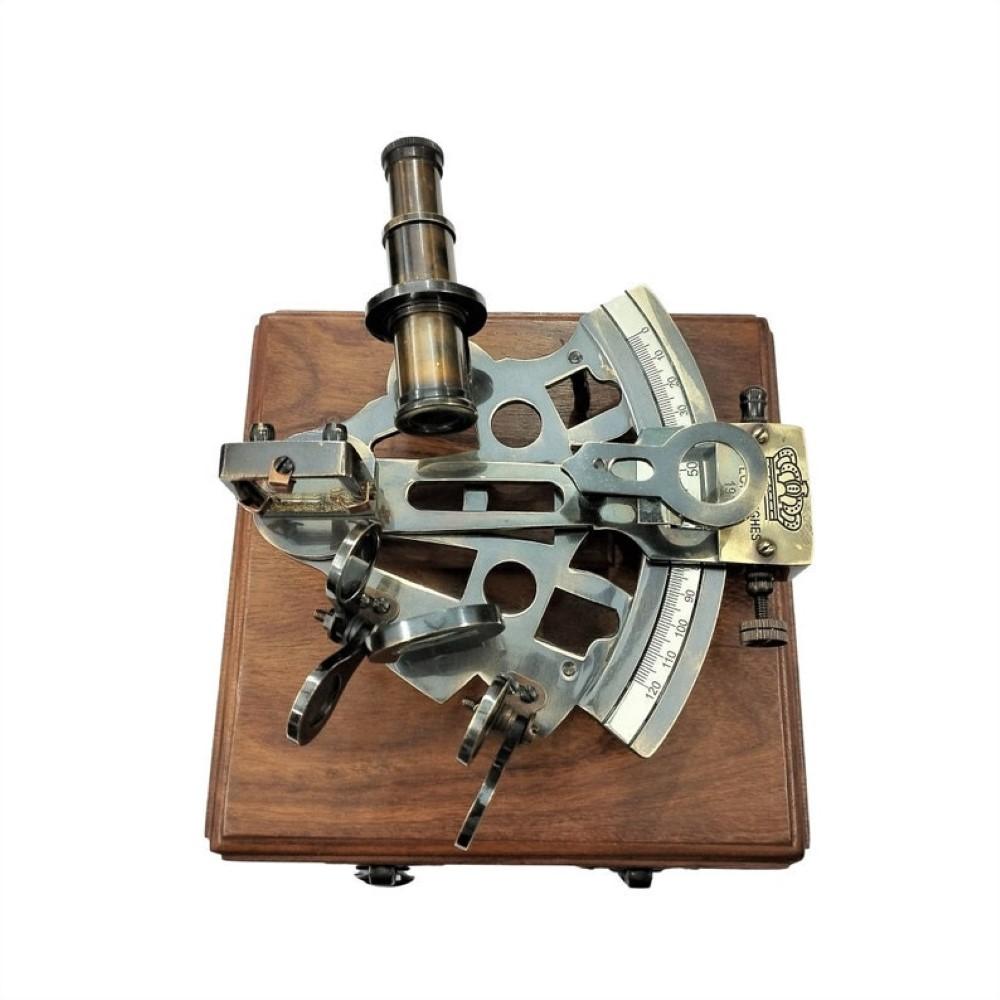 

8 Латунний Морський Морський Антикварний Навігаційний Астролябія Інструмент Секстант M аеро