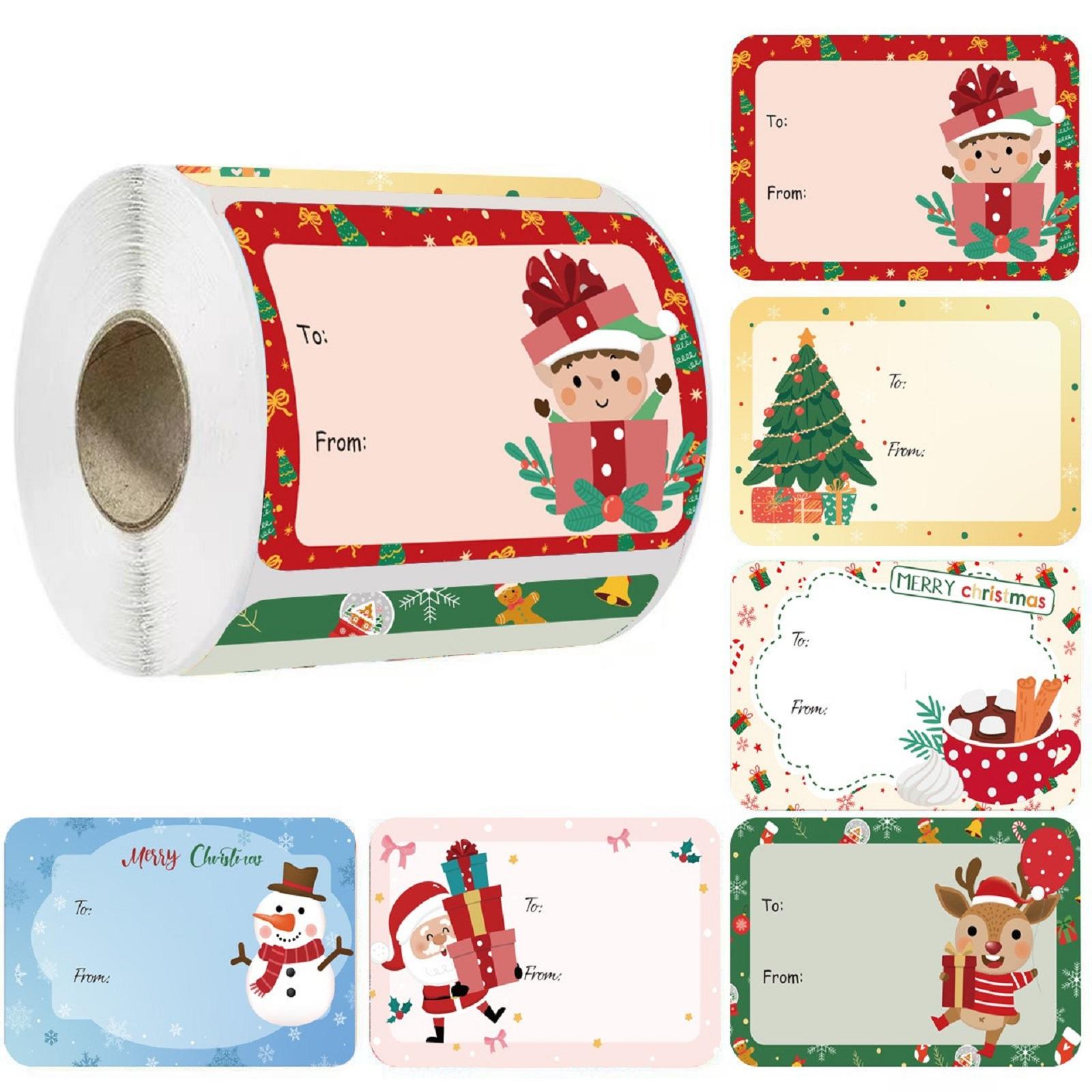 

500 шт. Рождественские подарочные бирки - Подарочные бирки для рождественских подарков - Для женщин, мужчин, детей - Рождественская оберточная бумага - Рождественские украшения - One Size