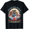 Color Our World Raccoon Summer Reading 2025 T-Shirt