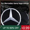 2025 Horké Pro Mercedes-Benz W164 Třída ML Před rokem 2013 185 mm 3D ABS logo Hvězda na přední masce znak odznak zrcadlový spodek