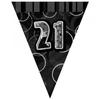 Black Silver 21 Glitz Pennant Bunting