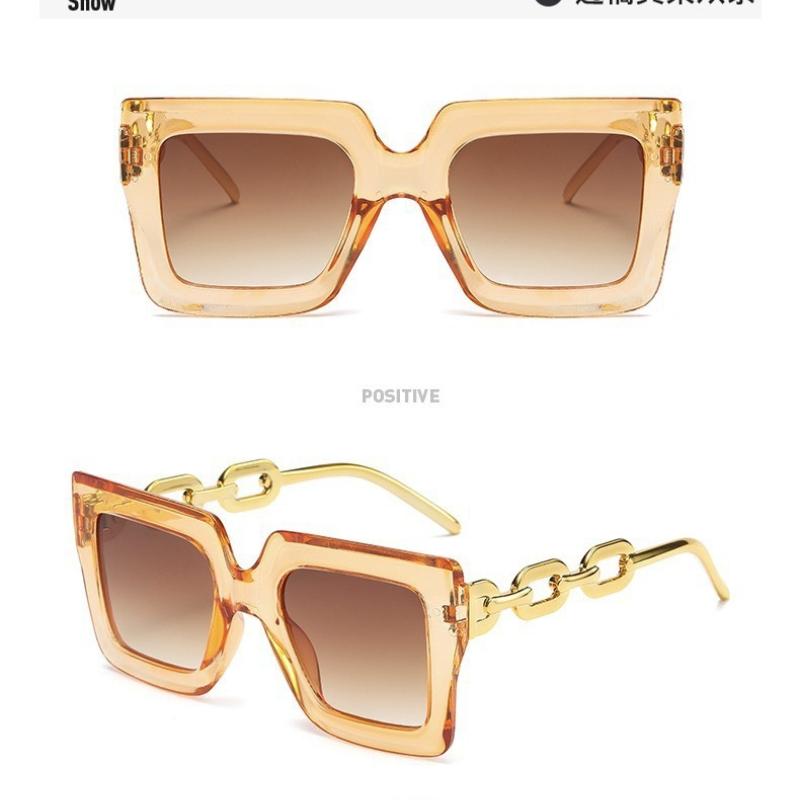 Large Frame Chain Sunglasses Women's New Square Fashion Trend Glasses