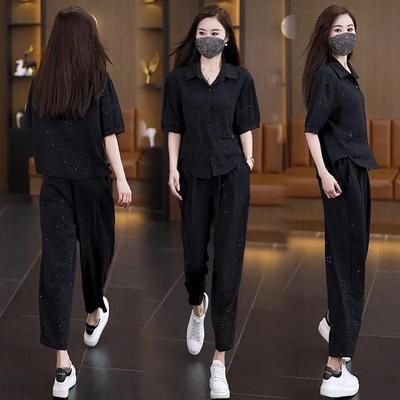 Stylish Age-Reducing Summer Suit Set for Women 2026: Chic Two-Piece Shirt & Pants for a Youthful Look