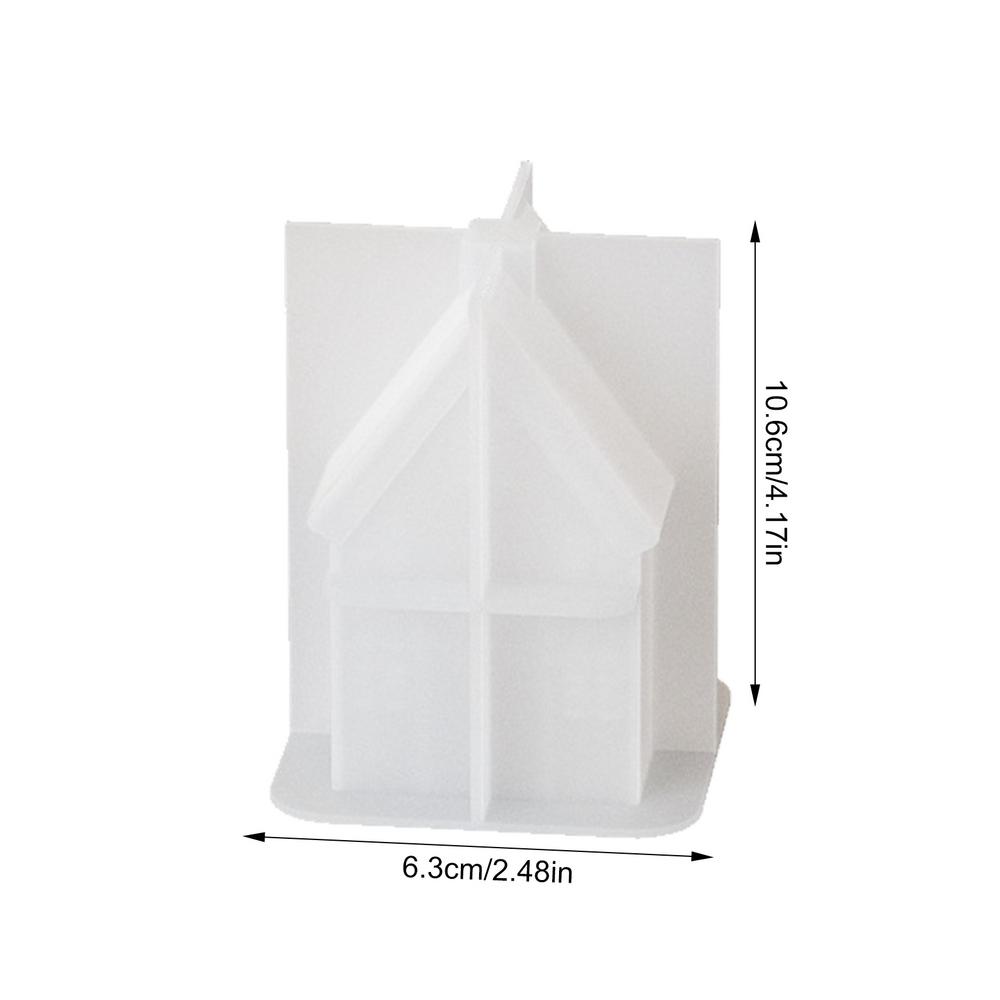 Christmas Silicone House Molds 3D House Shape Candle Mould Christmas Silicone Molds Reusable Resin Molds Non-Stick Plaster Soap