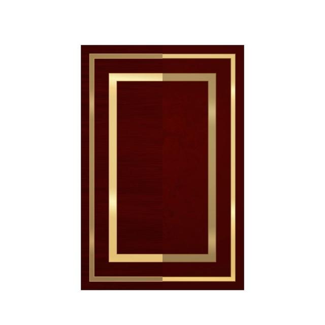 

Роскошный винно-красный ковер с золотым краем, противоскользящий длинный кухонный ковер для гостиной, прикроватный коврик для спальни, напольный коврик, коврик для двери 60x90cm