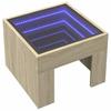 Vidaxl Stolik Nocny Z Led Infinity, Dąb Sonoma, 40X40X30 Cm