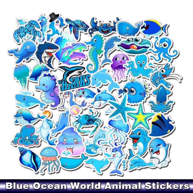 Summer Ocean Beach 50pc Waterproof Stickers for Skateboard Laptop Kawaii