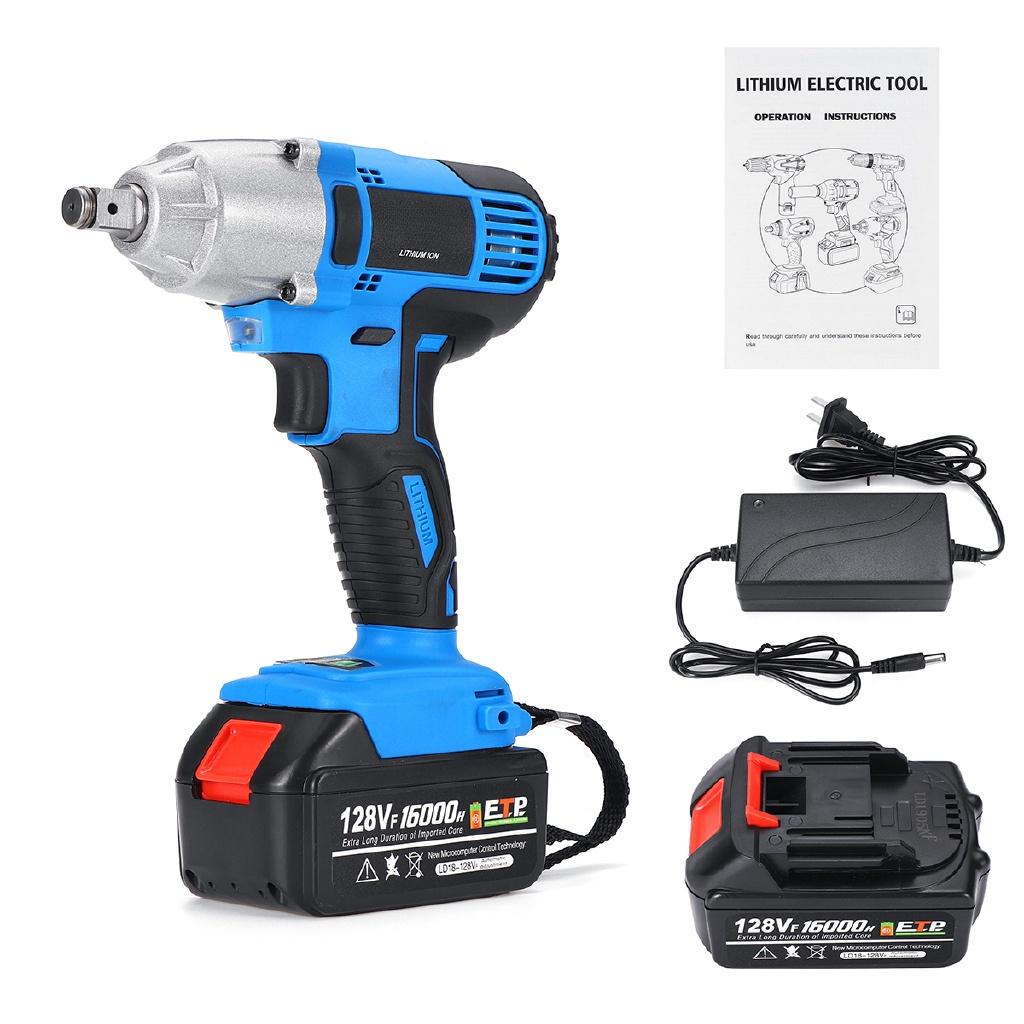 16000mah Rechargeable Cordless Electric Impact Brushless Wrench Kit Hand Drill Waterproof Power Tools LED Lights New