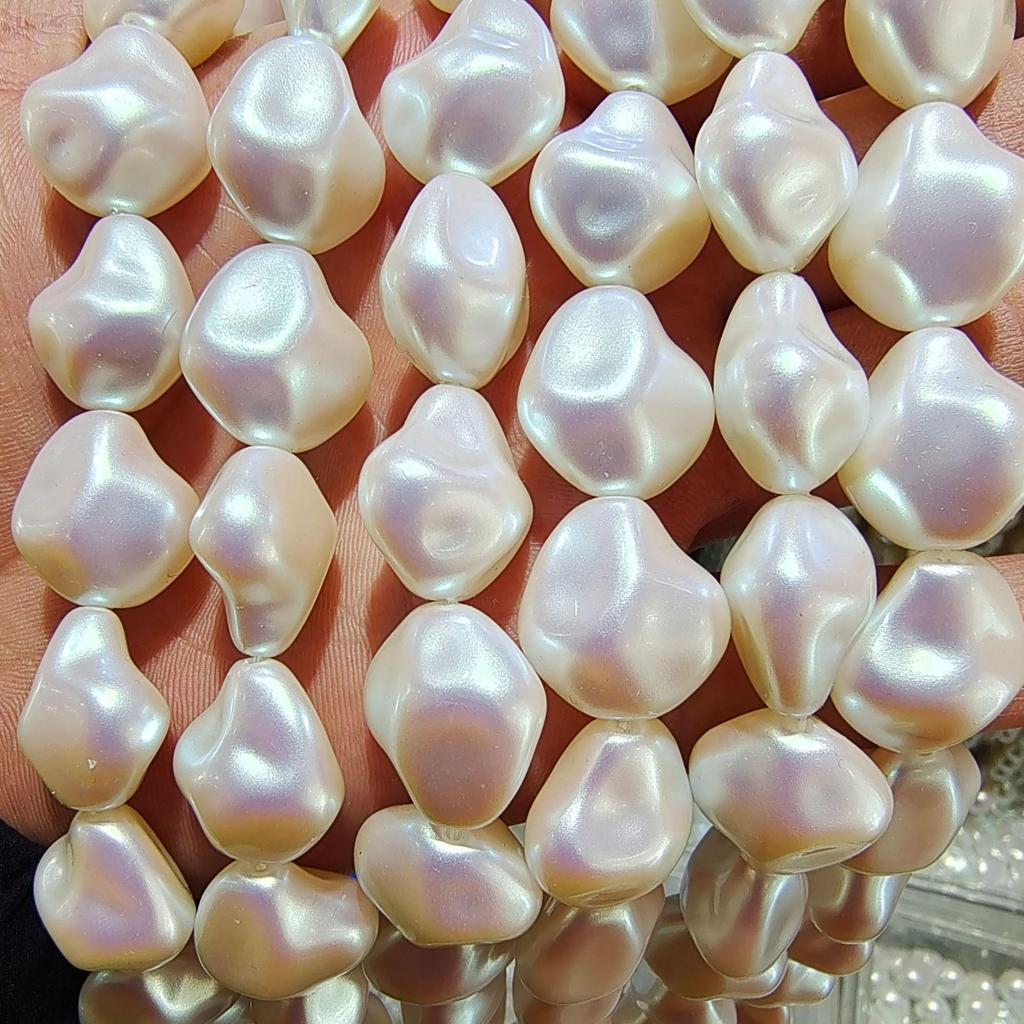 Lebhaftes Fantasy-Pink Barock Unregelmäßige Imitationsperlen für DIY-Schmuck