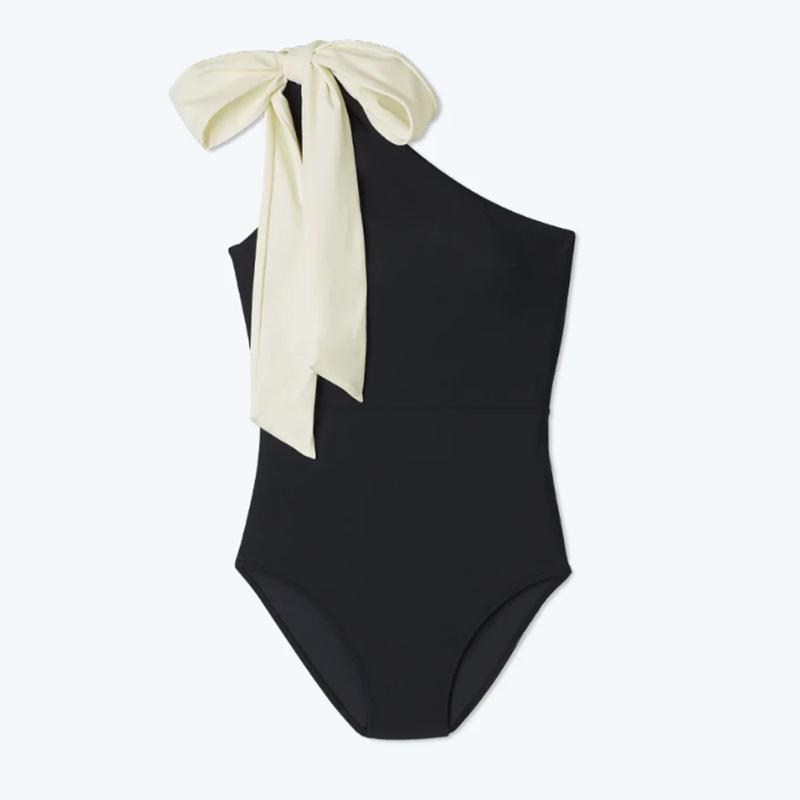 European & American One-Shoulder Backless Tummy Control One-Piece Swimsuit