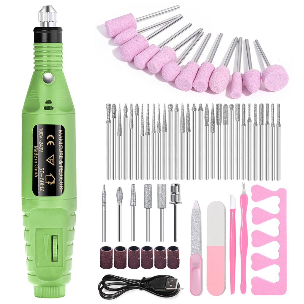 Electric Nail Drill Machine Set Professional Nail Drills Set for Gel Nails Polish Portable Nail File Manicure Tool Set