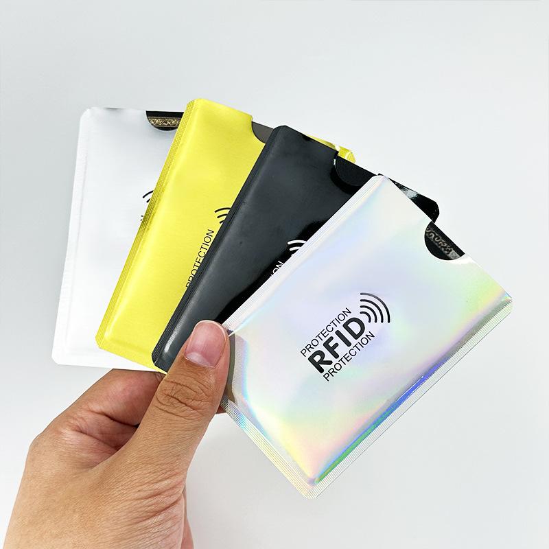 Laser RFID Card Sleeve Anti-scanning Anti-degaussing Anti-theft Brush NFC Bank ID Card Aluminum Foil Shielding Card Sleeve