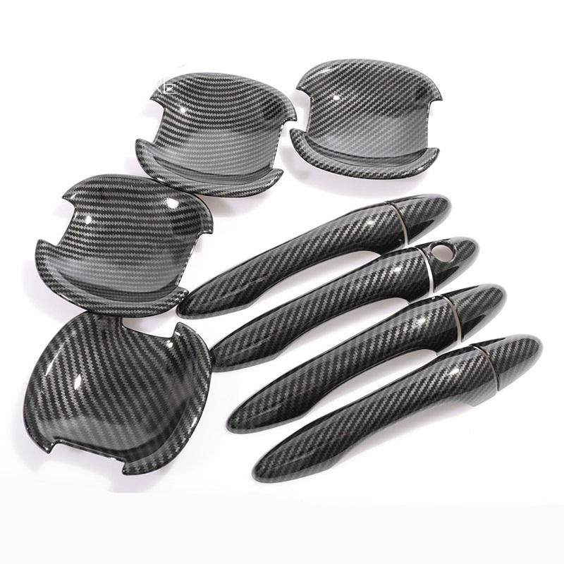 Carbon Fiber New Chrome Car Door Handle Cover Trim Sticker For KIA Sportage MK3 SL 2011 2012 2013 2014 2015 Styling