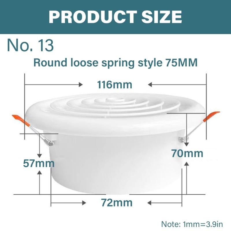 Easy Installation Round Ceiling Vent Rotatable Louver Soffit Vent with Insect Screen for Living Spaces Kitchen Bathroom
