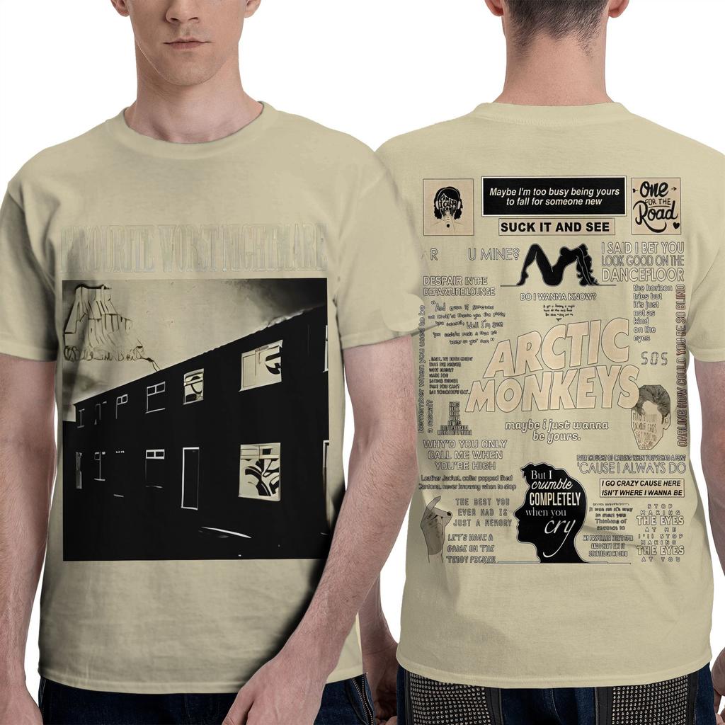 Arctic Monkeys T-Shirt Erwachsene Hip Hop Awesome 100 Baumwolle T-Shirts Sommer Rundhals Beliebtes T-Shirt Bedruckte Übergroße Kleidung