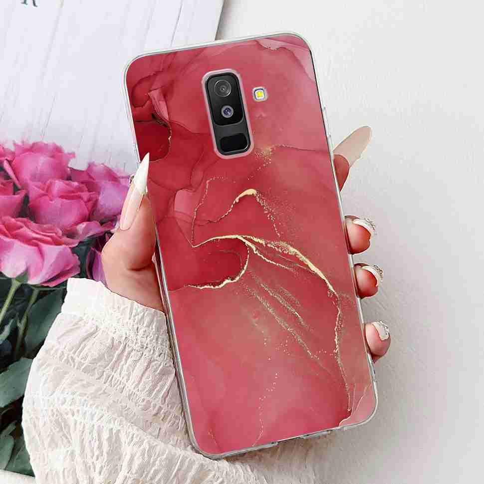 For Samsung Galaxy A6+ 2018 6.0" Case SM-A605FN Cartoon Cat Soft Silicone Cover For Samsung A6+ A6 Plus 2018 New Flower Bumper