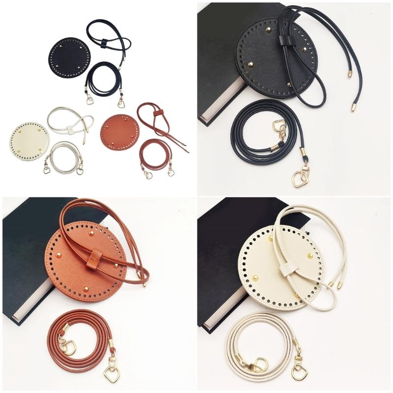 Leather Bag Backpack Making Set,Leather Purse Making Kit with Bag Bottom,Shoulder Strap,Drawstring for DIY Bag Making