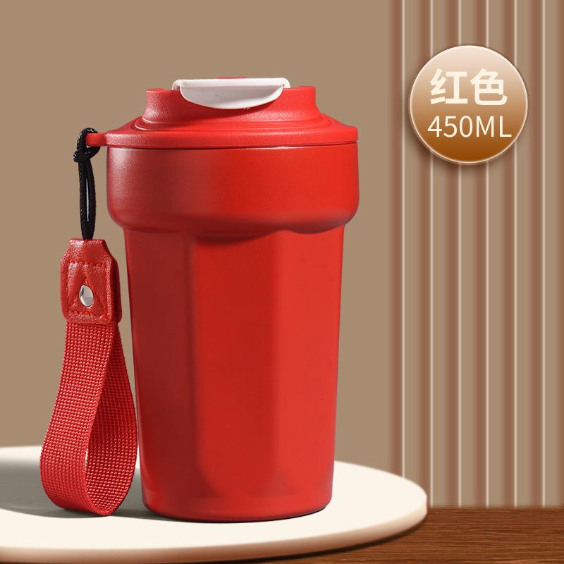 Customized Stainless Steel Insulated Cup, 316 Stainless Steel Portable Coffee Insulated Cup, Octagonal Coffee Cup 401-500ml