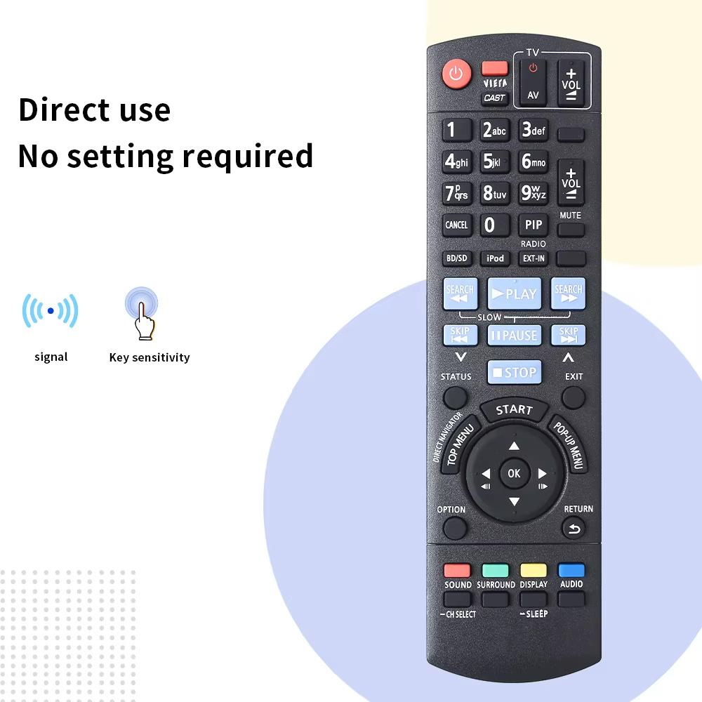 N2QAKB000090 10m Infrared Remote Control for Panasonic Audio Player Ergonomic Remote Controller