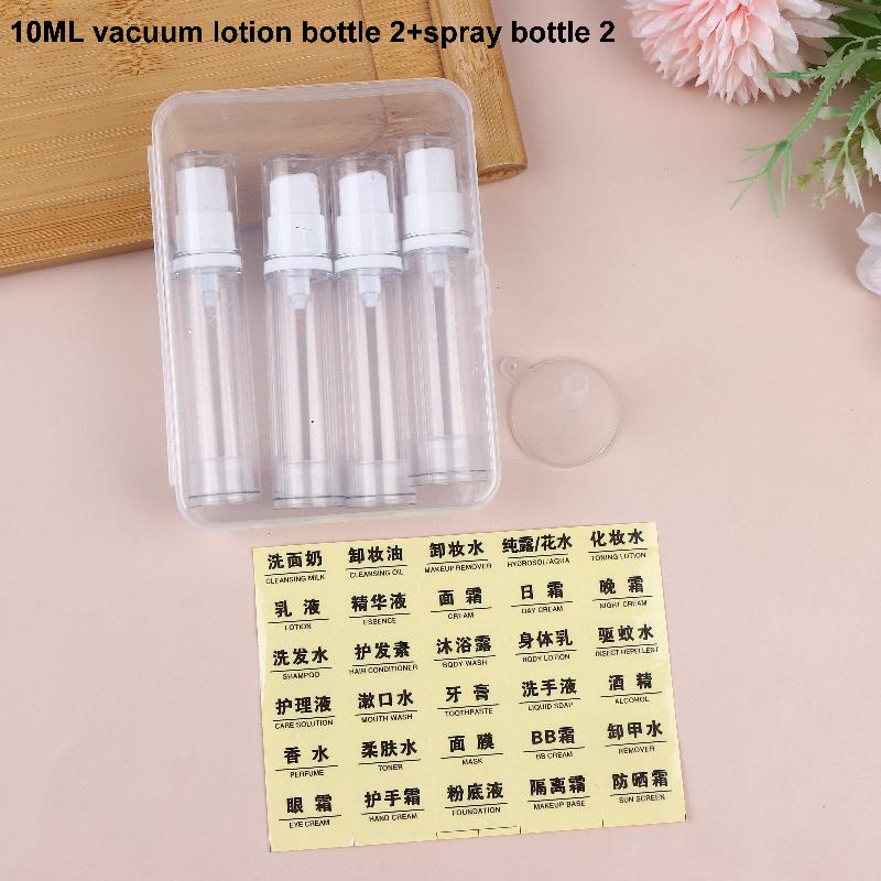 5/10/15ml Airless-Pumpflaschen-Set Tragbar Klar Leer Nachfüllbar Vakuumpumpe Reise Leere Kosmetikbehälter Probenverpackung