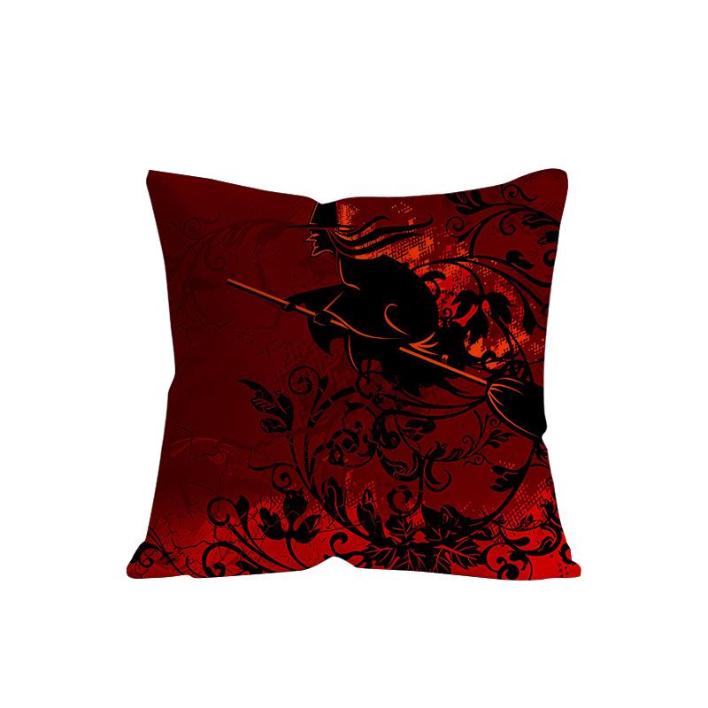 Retro Halloween Pillowcase Funny Skeleton Sofa Pillow Home Living Room Cushion Pillow Pillow