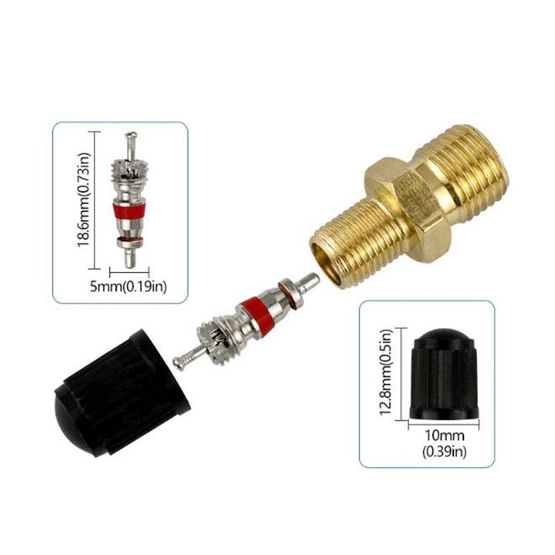 Copper Valve Cap 1/8 1/4 NPT M8*1 Brass Fitting Cap Used Valve Cores of Car Motorcycle and Bicycle Tires Durable Air Valve