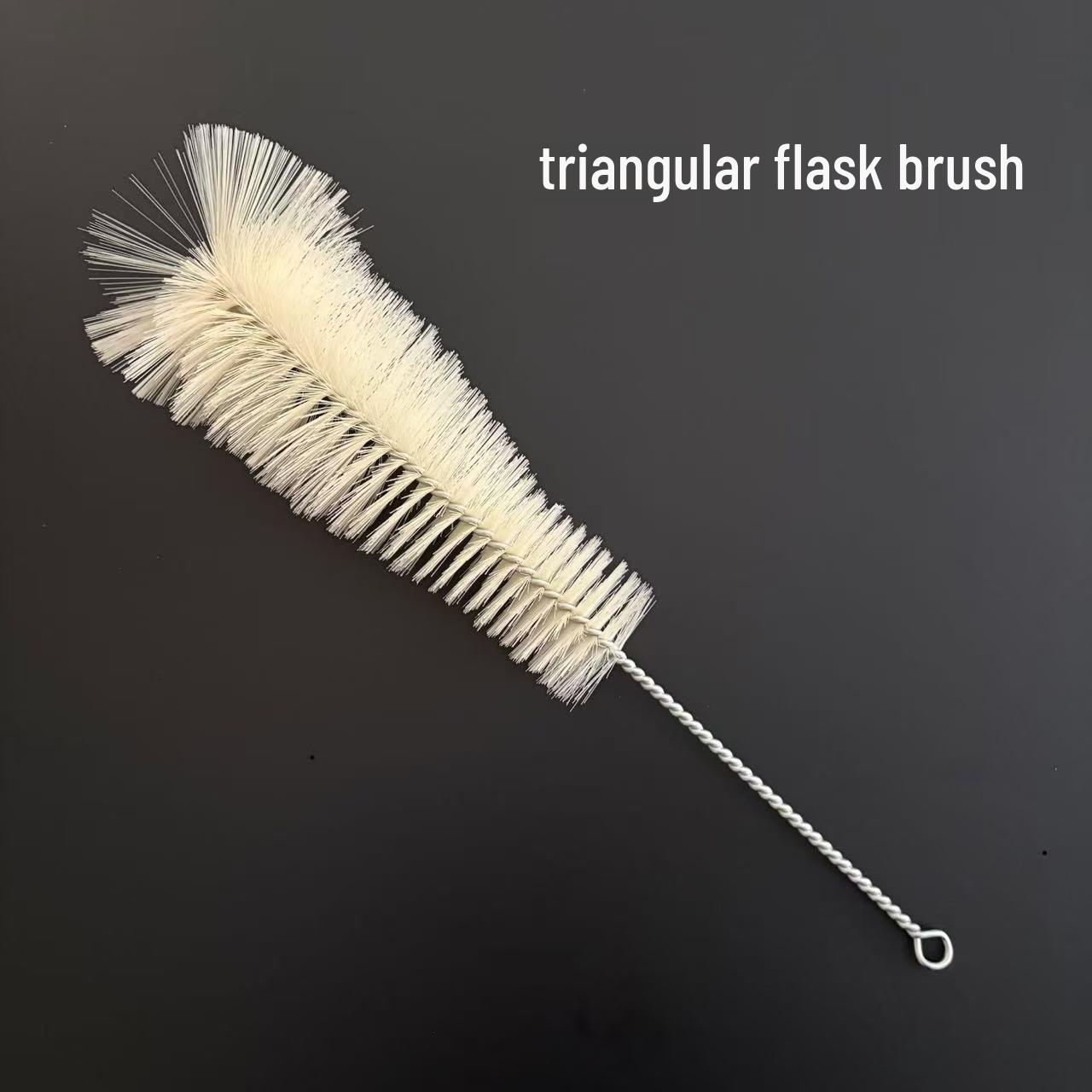 

Triangular Flask Brush - Conical, Test Tube, Beaker, & Bottle Cleaning Bristles 100ml