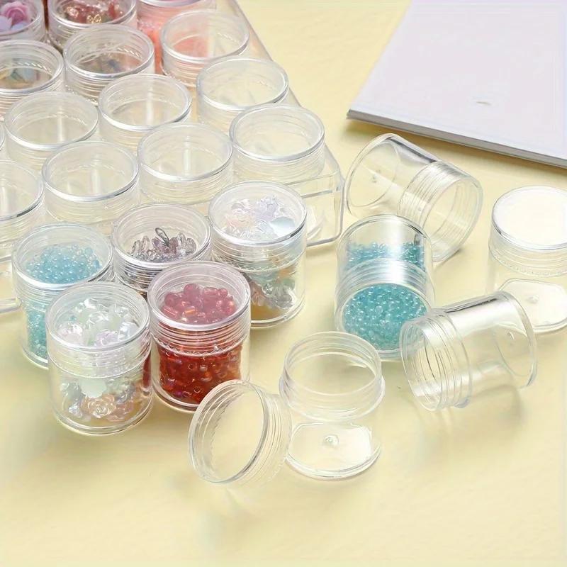 Small Clear Empty Storage Box Plastic Square Jewelry Beads Organizer Boxes for Seed Beads Art Container Case DIY Craft Supplies