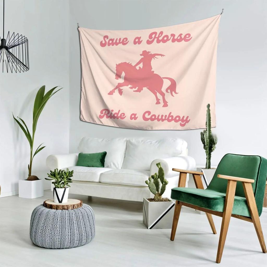 VIKAMA Tappezzeria Bandiera Elementi Artistici Tramonto Western Cowboy Americano Decorazione Parete Sfondo Divano Soggiorno