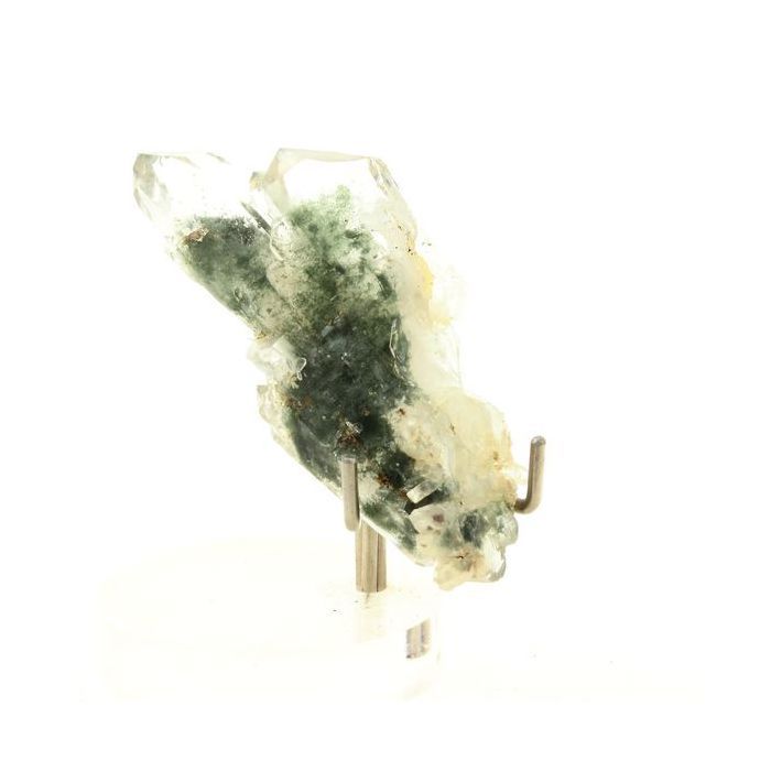 Pierres et Minéraux. Quartz à âme + Chlorite. 84.0 ct. Rif Fournel, Freney d'Oisans, Isère, France.
