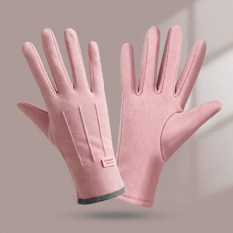 Autumn and Winter Warm Gloves, Windproof, Waterproof, Touch Screen Compatible, Unisex, Fleece-Lined Gloves for Electric Bike Riding