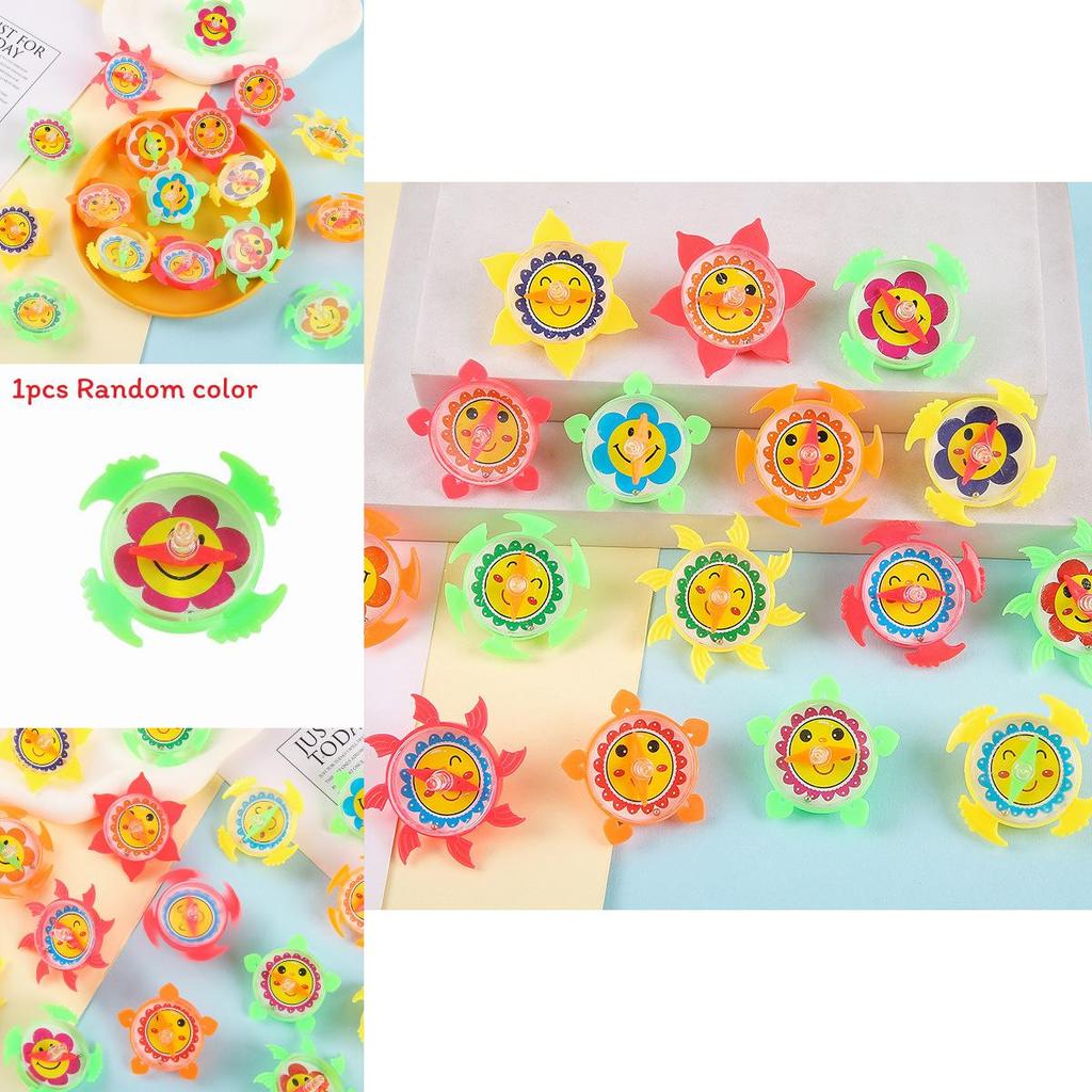 Flower Pattern Compass Mini Plastic Gyro Children Toy For Kids And Students