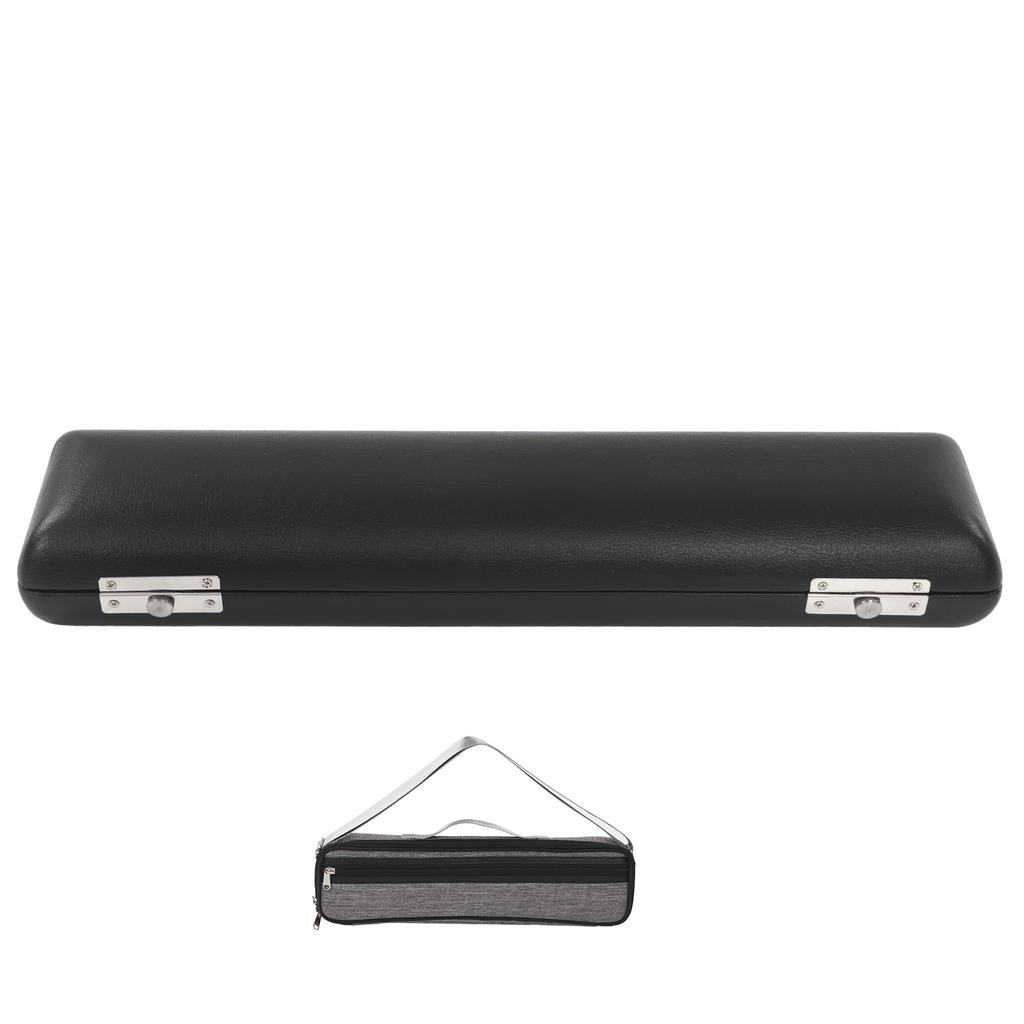 Leder Flötenetui Oxford-Stoff Baumwolle Grau Etuis Hülle Tasche für 16-Loch-Flöten Musikliebhaber