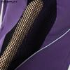 INCERUN Men Drawstring Elastic Waist Long Trousers Casual Fishnet Patchwork Tassel Pants