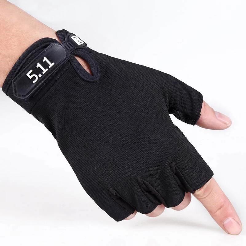 

Wholesale Spring Summer Autumn Fitness Men s Sports Half Finger Gloves Women s Children s 511 Outdoor Gloves Equipment Gloves Men s and Women s M чёрный