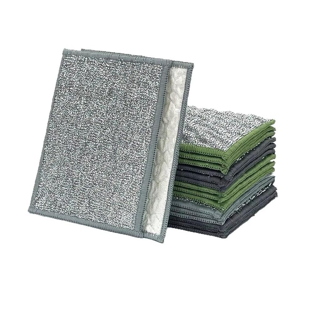 5Pcs Reusable Wiping Rags Non-Stick Oil Kitchen Cleaning Cloths Metal Scrubbing Pads  Oil Cleaning