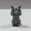 3PCS Cute Creative Simulated Kittens, "Invisible Evil" Learning Office Car Decoration and Garden Balcony Landscape Micro Crafts