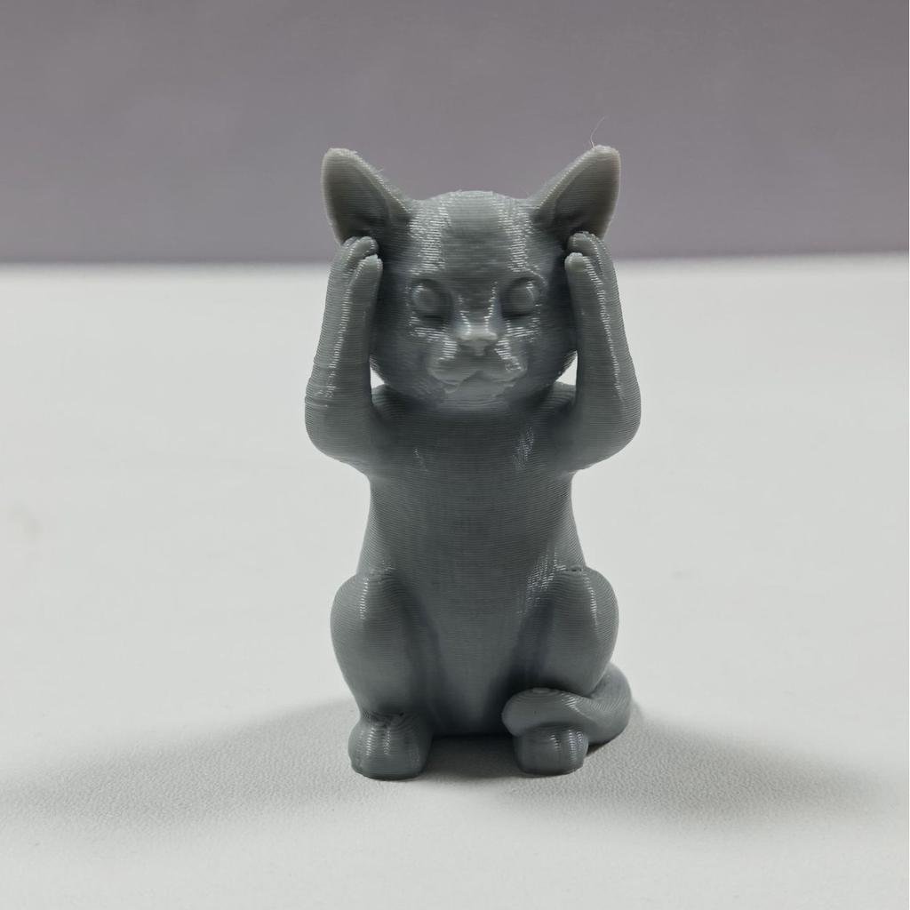 3PCS Cute Creative Simulated Kittens, "Invisible Evil" Learning Office Car Decoration and Garden Balcony Landscape Micro Crafts