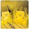 Cartoon Footprint Teddy Night Light Decorative Bedside Lamp Atmosphere Light Girl's Bedroom Decoration Gift