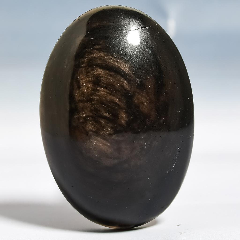 Obsidian Eye 3.6x5.2mm Natural Cabochon Fine Loose Gemstone 160.1Cts.
