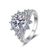 3Carat Moissanite Promise Ring for Women 925 Sterling Silver D Color Flower Moissanite Ring Engagement Ring With Certified