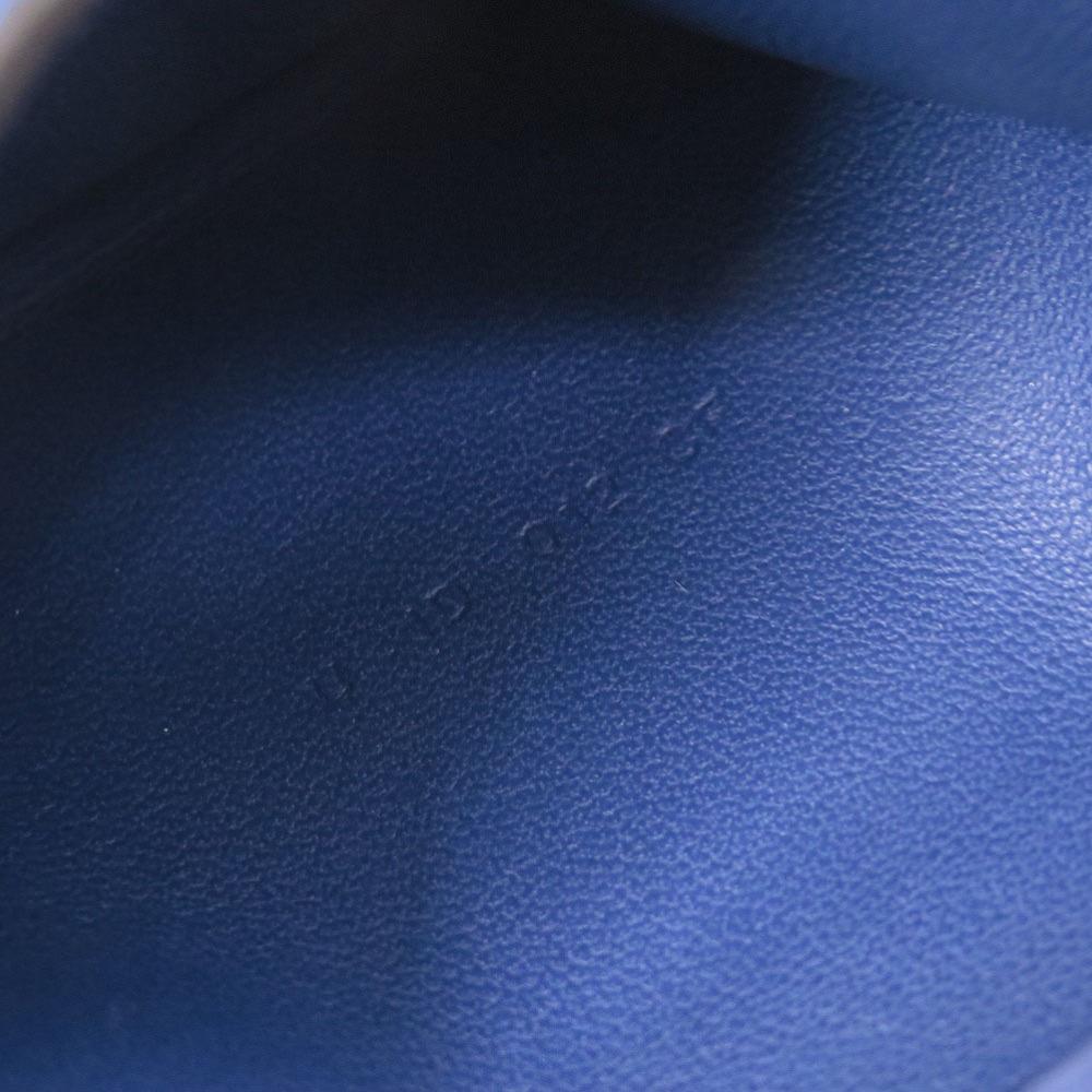 Used AUTHENTIC HERMES MC2 Euclid Card Case Blue Royal Evercolor
