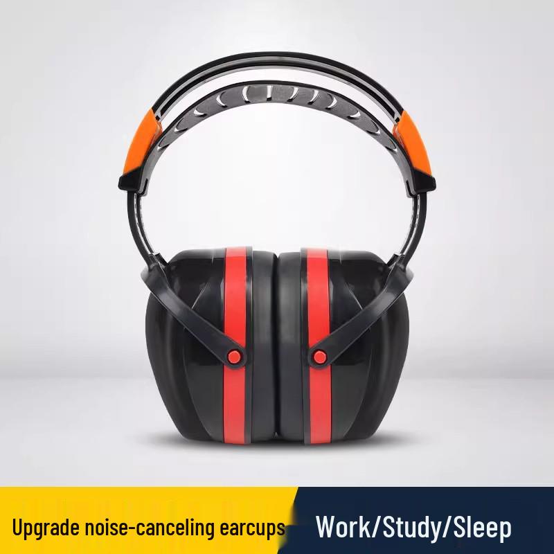 

Шумоизолирующие наушники для учебы и сна: Профессиональная бесшумная защита от шума, без давления, с креплением на голове для работы и промышленности Hua ao Red-Black