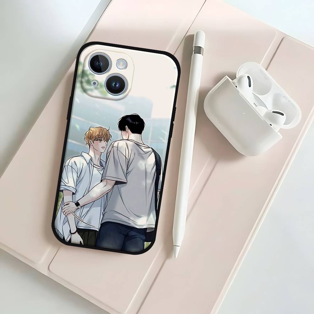 Korean Comics Summer Black Phone Case That Fits For IPhone 17,16,15,11,13,14 Pro Max,Plus,X,Xr,Xs Max,13Mini