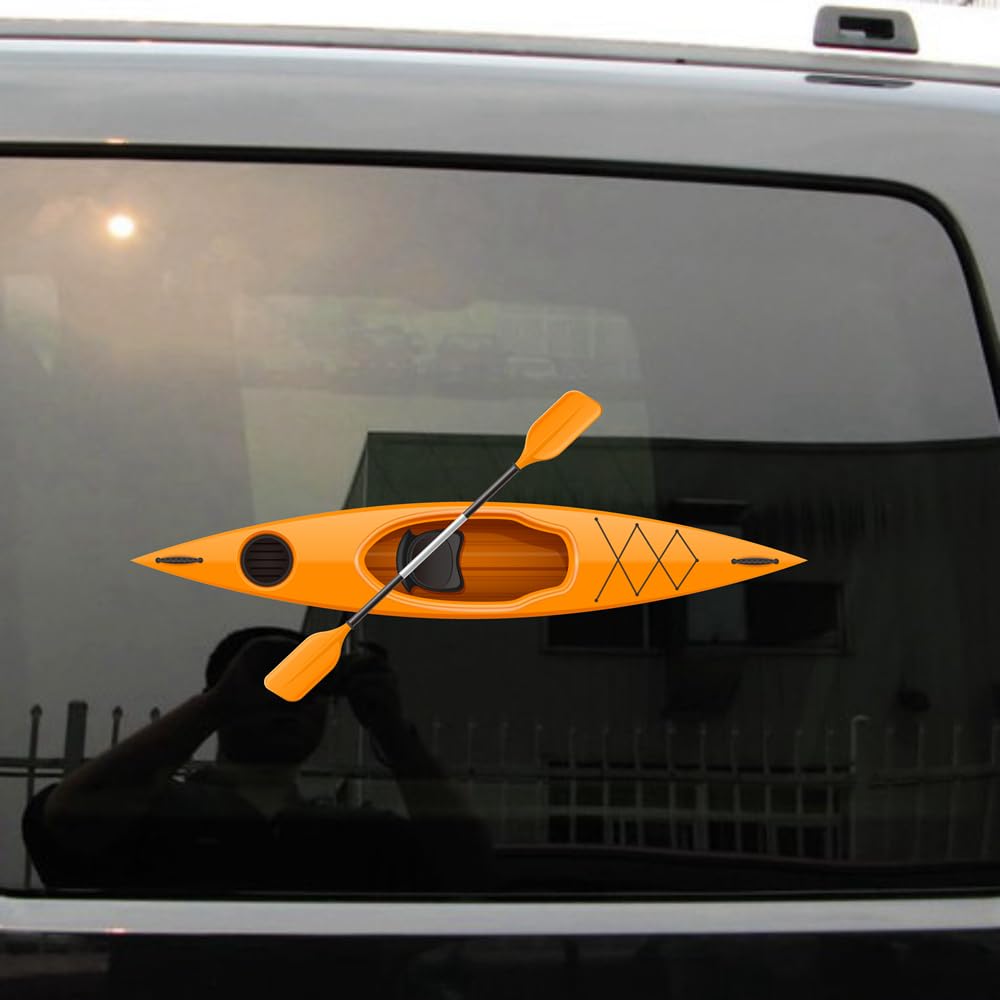 

2 Pcs Glossy 4 Kayak Paddle Sticker for Car Laptop Window Vinyl